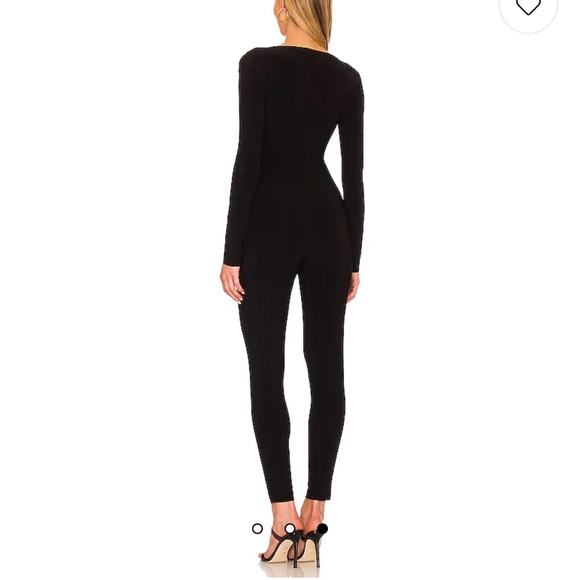 Norma Kamali sweetheart catsuit black long sleeve - Picture 4 of 10